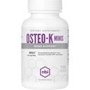 NBI Osteo-K luu tugi - Mini | D-vitamiini ja K kompleks kaltsiumtsitraadi lisandiga | 45mg K2-vitamiini (MK4) tugeva luu tervise ja funktsiooni jaoks | 120ct Veggie kapslid