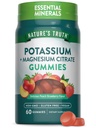 Looduse tõde Kaalium Magneesium tsitraatkummid | 60 Count | Vegan, mitte-GMO ja gluteeni tasuta toidulisand