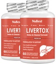 LiverTox - Advanced Maver Detox & Cleanse Formula - Taimne Maksatoetus Piimaohaka, Kurkumi, Artišoki, Dandelioni, Beet & Tsink Aitab Maksafunktsiooni Ja Seedimist | Pack 2