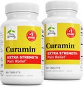 Terry looduslikult Curamin ekstra tugevus - kurkumiin ja boswellia tervisliku ringluse toetamiseks - kurkumi lisand liigeste, lihaste tervise ja endorfiini tootmise toetamiseks - 60 tabletti (pakk 2)
