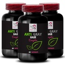 Anti hall juuksekapsel - ANTI GRAY HAIR COMPLEX - Vibrant värv , hallide juuste lahus , värvi taasärkamine , looduslik toon , juuste pigmentide taaselustamine , värske toon , hallide juuste tugi 3 pudelit 180 kapslit