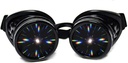GloFX Black Padded Difraction Goggles, Tinted Läätsed, Limited Edition – Raves, EDM Festival Accessories, Light Shows, Club, Concert Wear - 3D Rainbow Prism Fractal Kaleidoscope