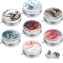 7PCS Round Pill Box Case, ULENDIS 3 Compartment Portable Cute Travel Pill Case Meditsiin Vitamiinide hoidja Organizer, Dekoratiivsed Värvimisravimid Hoidmiskonteiner rahakoti reisi kingitus