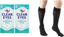 Clear Eyes Sensitive Eye Drops 2 Pack & Truform Sheer Compression Sukad Naiste põlve kõrge 20 Denier Black Medium