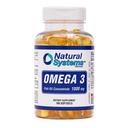 Omega 3 1000mg Fish Oil 100 kontsentreeritud softgels by Natural Systems - Omega 3 toidulisandeid - kapslid igapäevaseks dieediks - EPA - DHA - ideaalne südame, silma, aju ja liigeste tugi *
