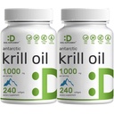 DEAL SUBLEMENT 2 Pack Antarktika krillõli, 1000 mg per Serving, 480 Softgels - elavhõbedavaba, ei kala maitset - rikas Omega-3s, EPA, DHA, Astaksantiin, & Fosfolipiidid - Non-GMO, No Gluten