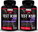 FORCE FACTOR Test X180 PM, 2-Pack, Testosterone Booster for Men, Overnight Testosterone Supplement to Build Muscle, Increase Strength, and Promote Deeper, Healthier Sleep and Recovery, 240 Tablets