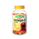 Seesame Street Omega 3 Gummies for Kids, 50 mg Omega-3 per Gummy, 4 kuu pakkumine, No Fishy Aftertaste, Shellfish Free Supplement, Brain & Eye Support, 120 Gummies