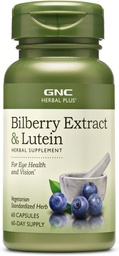 GNC Taimne Plus Bilberry ekstrakt ja luteiini täiendada, taimetoitlane, toetab silma ja nägemise tervist, 60 Servings