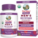 MaryRuth Organics Mens Vitamin Gummy | USDA | Vegan | Daily Multivitamiinid immuunsüsteemi toetamiseks | Mitte-GMO | Gluteenivaba | 60 Count