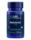 Elu pikendamine Melatoniin 1 mg - Rahuliku öö, hormoonide tasakaalu ja immuunsüsteemi tervise jaoks - kohene vabanemine - gluteenivaba, mitte-GMO - 60 kapslit