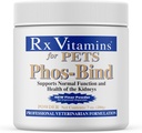 Rx Vitamiinid Phos-Bind - Neerutoetus Toidulisand Pulber - Fosfate Binder kassidele ja koertele neerude tervise jaoks - toetab normaalset neerupuhastust ja hädavajalikku neeruhooldust - 200g