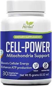 CellPower Mitochondrial Support - Mitochondrial Energy Boost Taimne täiendus - Looduslik toetus täiustatud ATP tootmisele ja rakulisele elujõulisusele - 100% looduslik ja taimne