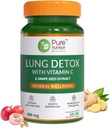 SENTA puhta toitumise Lung Detox täiendada loodusliku taimse segu C-vitamiini, viinamarjade ja Vasaka lehed Ekstrakt | Kopsupuhastaja detoksifikatsiooni Kopsu ja immuunsüsteemi kaitse - 60 Veg kapslid