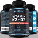 K2 D3 vitamiinilisandiga 5000 Iu - tervislikumate luude, vere, südame ja parema immuunsuse jaoks - täiustatud kaltsiumi imendumine bioperiiniga - 100% looduslik ja allergeenivaba - D3-vitamiin K2 Mk7 5000 Iu
