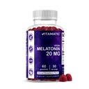Vitamatic Melatonin 20mg Gummies täiskasvanutele, 30 Servings - 60 Count - Non-Habit Forming Supplement