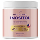 QSTA Myo-Inositool & D-Chiro Inositoli lisand naistele 4100mg (40: 1 suhe) - 9-in-1 hormonaalne ja metaboolne tugi PCOS multivitamiinidega. Inositool Pulber Lisa hormoonide tasakaalu