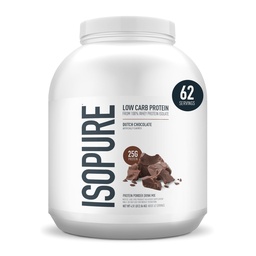 Isopure Low Carb 100% puhas vadak Isolaatvalgu pulber, laktoosivaba, gluteenivaba, vitamiinidega, Hollandi šokolaad, 25 g valku serveerimise kohta, 4,5 lbs, 62 serveerimist (pakendamine võib varieeruda)