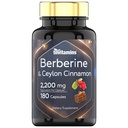 Berberiin koos Ceyloni kaneeliga: 2200 mg kapsli kohta - 180 kapslit | looduslik berberiini lisand südame-veresoonkonna ja tsirkulatsioonisüsteemi tervisele * | 6 kuu pakkumine | valmistatud USAs!