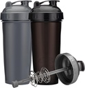 [2-Pack] 28-Ounce Shaker Bottle | Protein Shaker Pudel Action-Rod Wire Mixer | Shaker Cups on BPA Free ja nõudepesumasin ohutu | Must & Hall