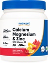 Nutrikost Kaltsium Magneesium Tsink Vitamiin D3 Pulber, 60 Servings (Fruit Punch) - Kaltsium (1000 MG) Magneesium (420 MG) Tsink (16,5 MG) Vitamiin D3 (30 MCG) - Gluteenivaba, Non-GMO