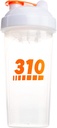 310 Toitumine Proteiin Shaker Pudel Meal Asendus Blender Cup segamiseks Valgupulbrid, Lemonaadisegu ja Pre Workout (Selge w / White Lid)