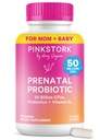 Roosa Stork prenataalsed probiootikumid naistele - 50 miljardit CFU, vitamiin B6, prebiootikumid, hommikune haigus, soole mikrobioom, rasedus probiootikum, immuuntoetus, rasedus peab olema - 30 kapslit