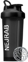 Protien Shaker Bottle with Wire Whisk Ball, Blender Bottles for Protien Mixs, Protein Shaker Cup, 28-Ounce, Protein Shaker Bottle, Protein Shake Bottle (Must), Medium, NJB 28-Oz