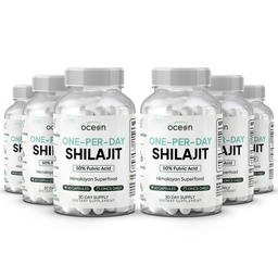 Orgaanika Ocean One-Per-Per-Day Shilajit meestele ja naistele - Natural ja Potent Shilajit täiendus vanuse defying, luu tugevus, hormoonide toetamine ja rohkem - 6 pudelit Shilajit kapslid