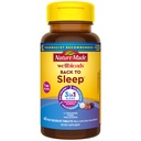 Nature Made Wellblends Back to Sleep, Lower Dose Melatonin 1 mg, L theanine 100 mg ja GABA 100mg, Sleep Supplement, 40 Fast Lahustuvad Tabletid