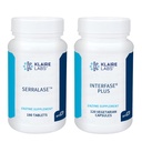 Klaire Labs Interfase Plus (120 kapslit) + Serrlase (180 tabletti) - Multi-ensüümid, Serratia Peptidaas & Bromelain 'Seedetrakti ensüümid - Gastrointestinal System, Gut Flora, Biofilm & Detox
