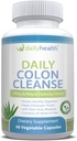 Daily Colon Cleanse 700mg Kõik looduslikud valemid 10 maitsetaimed, Fiber, Alfalfa, Aloe Vera, Rhubarb, Gentian, Buckthorn, Goldenseal, Lactobacillus acidophilus 60 köögiviljakapslid (kaks 15-päevast puhastuskomplekti)