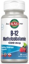 KAL-vitamiin B-12 metüülkobalamiin Lozenges 1000mcg, tervislik energia, ainevahetus, närvide ja punaste vereliblede toetus, * optimaalne imendumine, looduslik marjamaitse, vegan, suhkruvaba, 60 serveerimist, 60 lozenges