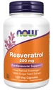 NOW Supplements, Natural Resveratrol 200 mg punase veini ekstrakti, 120 Veg kapslid