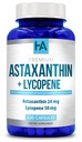 Astaksantiin ja lükopeeni lisand | Lükopeen 50mg Plus Astaksantiin 24mg karotenoidid Täiendus nahahoolduse nägemise ja südame tervise toetamiseks | Vegan & Non-GMO (100 Veggie kapslit)