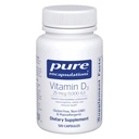 Puhas kapseldamine Vitamiin D3 25 mcg (1 000 RÜ) - täiendus luu, liigese, rinna, südame, käärsoole ja immuunsüsteemi tervise toetamiseks - Premium D-vitamiiniga - 120 kapslit