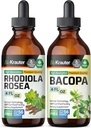 BIO KRAUTER Rhodiola Rosea Tinktuur 4 Fl. Oz... Bacopa Tinktuur 4 Fl. Oz.