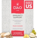 D'AO Labs Immunity Support - Immunity Boost - Effervescent Immunity Support Powder - Yu Ping Feng San Traditsiooniline Hiina Taimne - Effervescent Pulber Pear-Ginger Maitse - 15 Individuaalne Serving