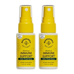 Mesiniku looduslikud propolis Throat Spray, Natural Immune Support & Sore Throat Relief - Antioksüdandid, Keto, Paleo, Gluteenivaba, 1.0 oz (pakk 2)