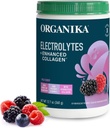 Organikа elektrolüüdid täiustatud kollageeni pulbriga naistele ja meestele - 13 oz - Wild Berry-maitseline kihisev elektrolüüt ja kollageenijoogi segu - sügav hüdraat, liikuvus, nahk, juuksed ja küüned