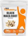 BulkSupplements.com Black Maca Powder - Black Maca Root Supplement, Taimne täiendus meestele ja naistele - Vegan, Gluteenivaba, 750mg per Serving, 1kg (2,2 naela) (pakk 1)