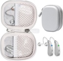 EarCentic EasyCharge taaslaetavate kuuldeaparaatidega ühilduvate kuuldeaparaatide CaseSack Case for Kuulmisabivahendid ka Otofonix Elite/Encore, Banglijian, Britzgo, My Tone, LIGINN, Blaids, Lexie, Tweak (hõbe) puhul