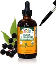 Herb Pharm Kids Certified-Organic Alcohol-free Black Elderberry Glycerite Vedel Ekstrakt, 4 Ounce