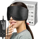 Sticro Hated Eye Mask koos eriti suure suurusega kuivadele silmadele ja siinuse rõhuvabastusele, Ultra Soft Face Küttepadi pingepeavalu leevendamiseks, Lõua TMJ Valu leevendamine - 3 Soojus ja 5 Ajastuse seadistused (must)