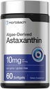 Horbäach Astaxanthin Supplements | 10mg | 60 Softgels | Vetikatest tuletatud valem | Non-GMO, Gluteenivaba