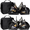 2 PCS Travel Ehted Korraldaja Juhtumid, Väikesed Ehted Kotid Selge Zipper Velvet kotid Reisimiseks