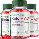 Rize labs (Pack of 3 Simply Lean Keto + ACV Gummies for Advanced Weight Los, Dietary Supplement, Maksimaalne tugevus Gomitas, Advanced Formula Review (180 Gummies)