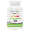 NaturesPlus PRO Longvida Curcumin 1000 mg - 60 tabletti - edendab tervislikku vaba radikaalide kaitset - mitte-GMO, vegan ja gluteenivaba - 60 serveerimist