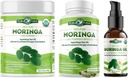 PURA VIDA MORINGA pulber 8 oz kapslid (120 loend) ja orgaaniline Moringa õli (2fl oz)