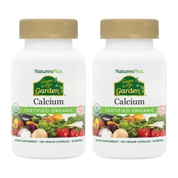 NaturesPlus Life Garden Kaltsium - 120 vegankapslit, pakend 2 - taimetoitlane, gluteenivaba, sertifitseeritud orgaaniline - 60 kokku